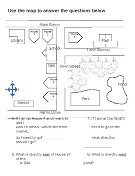 Map Directions Quiz by Finnerty's Finds | Teachers Pay Teachers