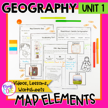 Preview of Geography Unit 1: Map Elements
