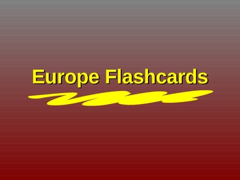 Europe Country Flags Map Flash Cards by The Ideas Zone