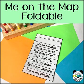 Preview of Map Foldable Activity: Our World, Country, State, City, Street and Home