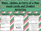 Map, Globes, Parts of a Map Vocabulary and Student Activit