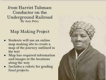 Preview of Map Making Project: from Harriet Tubman: Conductor on the Underground Railroad  