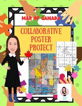 Preview of Map Of Canada. Collaborative Poster Activity. Social Studies.