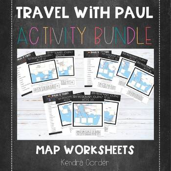 Preview of Map Paul's Missionary Journeys Bundle