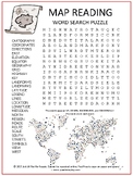 Map Reading Word Search Puzzle | No Prep Vocabulary Worksh