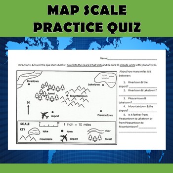 Preview of Map Scale Practice Quiz
