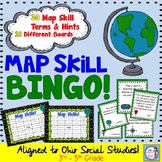 Map Skill & Vocabulary Bingo Game for Intermediate Grades