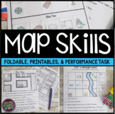 Map Skills Worksheets & Performance Task | Print & Easel