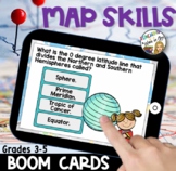 Map Skills BOOM CARDS- DISTANCE LEARNING