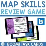 Map Skills Boom Cards™ Review Game | Digital Task Cards | 