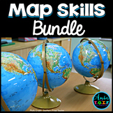 Map Skills for 2nd, 3rd, and 4th Grades Bundle | Print and