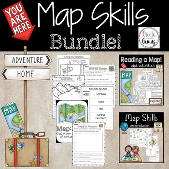 Preview of Map Skills Bundle Distance Learning