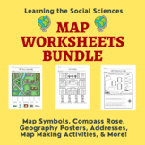Map Skills Bundle: Symbols, Compass Rose, Globe, Make Maps