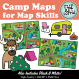 Map Skills Camping Maps Clip Art