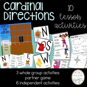 Preview of Map Skills / Cardinal Directions Kindergarten / Preschool: Games and Activities