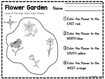 map skills cardinal directions kindergarten preschool games and activities