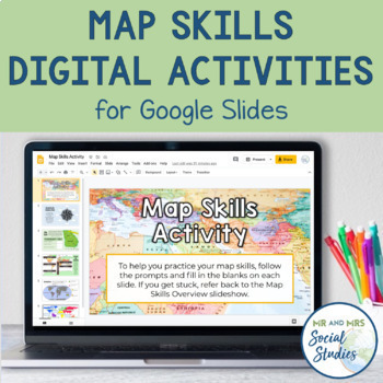 Preview of Map Skills Digital Activity and Overview Slideshow | Map Skills Middle School