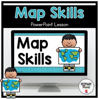 Preview of Map Skills Digital Lesson - PowerPoint and Google Slides™