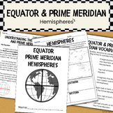 Map Skills - Equator - Prime Meridian - Hemispheres - U.S.