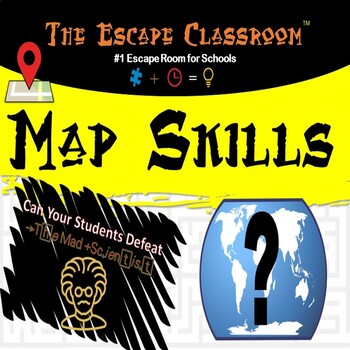 Preview of Map Skills Escape Room | The Escape Classroom