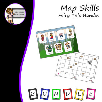 Preview of Map Skills - Fairy Tale Task Bundle (Includes 7 Games, 7 Tasks and Assessment)