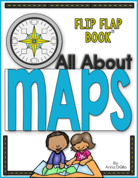 Preview of All About Maps Flip Flap Book® | Distance Learning