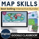 3rd to 5th Grade Map Skills Digital - Escape Room - Assessment