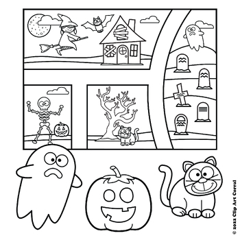 Map Skills Halloween Maps Clip Art by Clip Art Corral | TPT