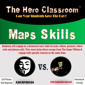 Preview of Map Skills | Hero Classroom (Distance Learning)