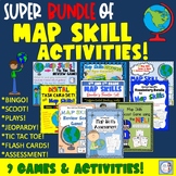Map Skills Interactive Activity Bundle!  (intermediate grades)