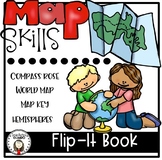 Map Skills Interactive Notebook Flip-It Book