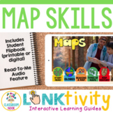 Map Skills LINKtivity®- Types of Maps, Map History, Readin