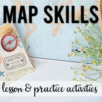 Preview of Map Skills Lesson and Practice Activities (Printable Booklet)
