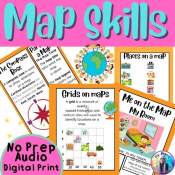 Preview of Map Skills - Me on the Map - Anchor Charts