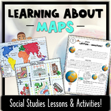 Map Skills & More- Activities and Reading Passages! (A Map