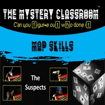 Preview of Map Skills Mystery | The Mystery Classroom (Distance Learning)