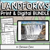 Landforms Print & Digital Activities BUNDLE