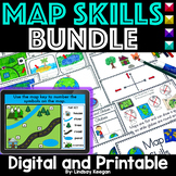 Map Skills Printable and Digital Bundle of Activities