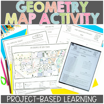 Preview of Map Skills | Project Based Learning | Geometry | Printable & Digital | Google