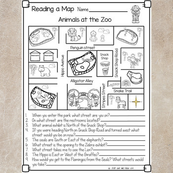 map skills reading a map and activities pack by create your own genius