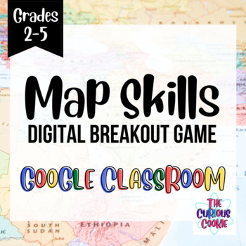 Preview of Map Skills Review Breakout Game Escape Room Elementary