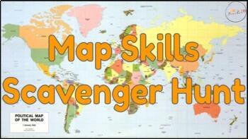 Preview of Map Skills Scavenger Hunt