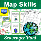 Map Skills Scavenger Hunt + Free BOOM Cards