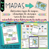 Map Skills Spanish Destreza para leer mapas Compass Rose R