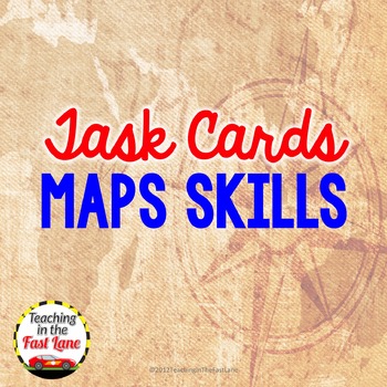Preview of Map Skills Task Cards