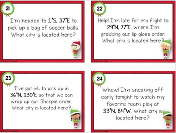 Elf on the Globe: Map Skills Task Cards by Brain Wrinkles | TPT