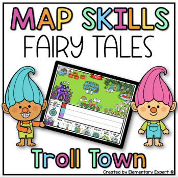 Preview of Map Skills Trolls Fantasy Digital and Printable Maps