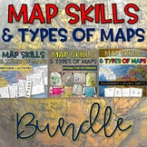 Map Skills & Types of Maps BUNDLE- Printables, PowerPoint 