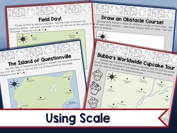 Map Skills 3rd Grade: Types of Maps-Intermediate & Cardinal Directions