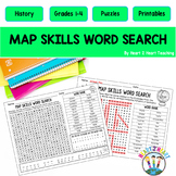 Map Skills Word Search Worksheet Activity